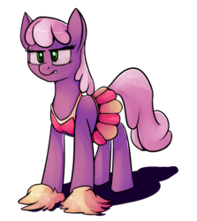 Size: 2001x2243 | Tagged: safe, artist:impcjcaesar, cheerilee, pony, g4, cheerileeder, cheerleader, cheerleader outfit, clothes, female, high res, hilarious in hindsight, pom pom, pun, simple background, skirt, solo, sports bra, transparent background