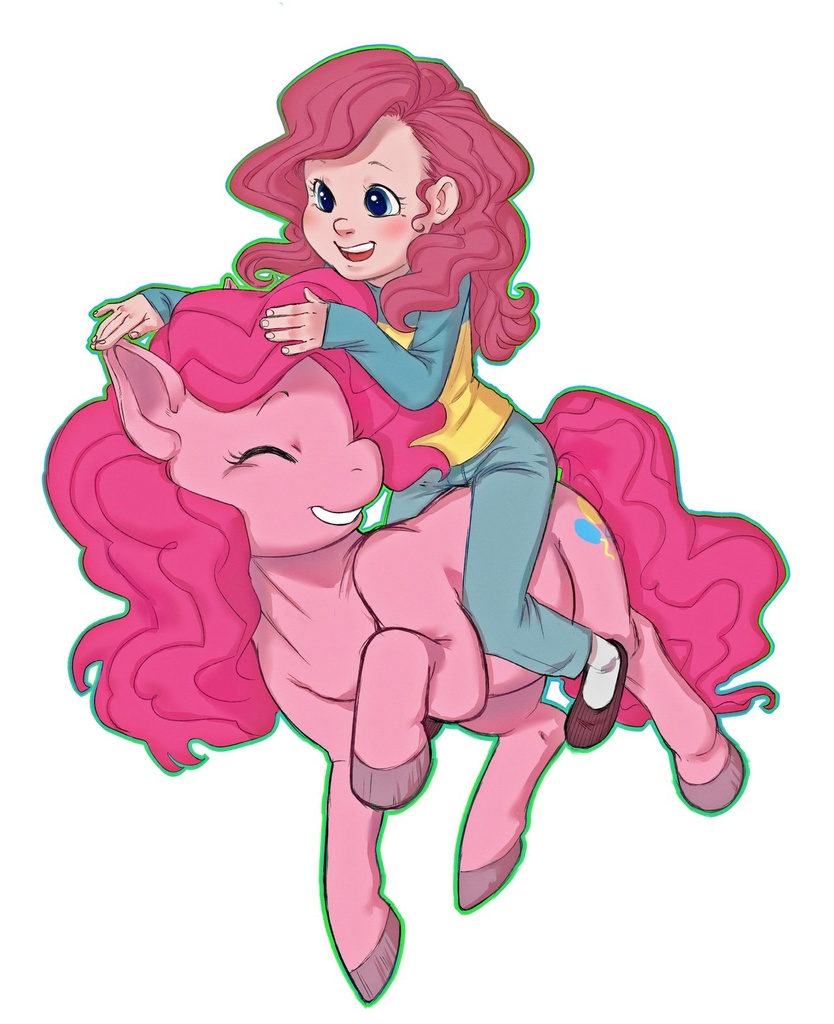 972126 Safe Artistvetrofroza Pinkie Pie Human Cute Diapinkes Duality Female Human