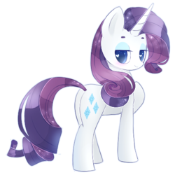 Size: 450x450 | Tagged: safe, artist:riouku, rarity, pony, g4, female, looking at you, mare, smiling, solo