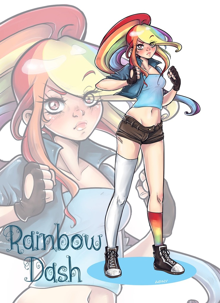 dead source, safe, artist:ladyagny, rainbow dash, human, belly button, clot...