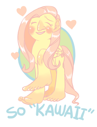 Size: 613x799 | Tagged: safe, artist:php98, fluttershy, pegasus, pony, g4, barefoot, ears, feet, feethands, female, footershy, heart, nose, not salmon, solo, wat