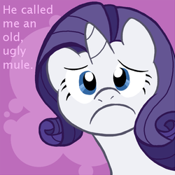 Size: 550x550 | Tagged: safe, artist:petit-squeak, rarity, g4, :c, female, marshmelodrama, reaction image, solo