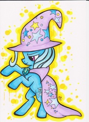 Size: 600x824 | Tagged: dead source, safe, artist:dinseyfreak, trixie, pony, unicorn, g4, female, mare, solo, traditional art