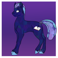 Size: 700x700 | Tagged: safe, artist:foxenawolf, oc, oc only, oc:indigo opus, crystal pony, pony, commission, male, simple background, solo, stallion, unshorn fetlocks