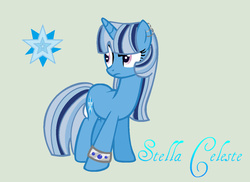 Size: 1024x747 | Tagged: safe, artist:ponybasesrus, artist:wiseunicorn, oc, oc only, oc:stella celeste, pony, unicorn, base used, bracelet, cutie mark, ear piercing, magical lesbian spawn, offspring, parent:trixie, parent:twilight sparkle, parents:twixie, piercing, simple background, solo