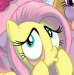 Size: 150x152 | Tagged: safe, artist:amy mebberson, edit, idw, fluttershy, pony, g4, my little pony micro-series, cute, faic, picture for breezies, shyabetes, silly, silly pony