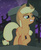 Size: 637x774 | Tagged: safe, screencap, applejack, g4, made in manehattan, crossed legs, faic, grin, raised eyebrow, smug