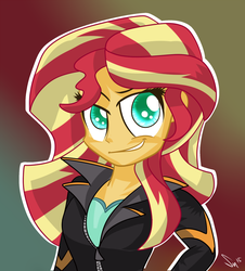 Size: 1000x1108 | Tagged: safe, artist:sintakhra, sunset shimmer, equestria girls, g4, female, solo