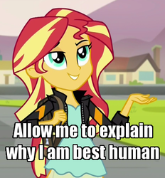 Size: 350x377 | Tagged: safe, screencap, sunset shimmer, equestria girls, g4, my little pony equestria girls: friendship games, best human, female, image macro, solo