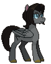Size: 164x206 | Tagged: safe, artist:enma-darei, oc, oc only, oc:mortimer hooves, pegasus, pony, animated, blinking, male, pixel art, simple background, solo, sprite, stallion, transparent background