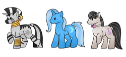 Size: 1280x582 | Tagged: safe, artist:lexissketches, octavia melody, trixie, zecora, pony, unicorn, zebra, g4, backwards cutie mark, female, mare