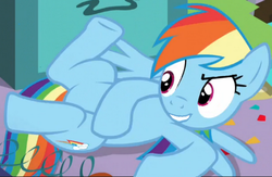 Size: 1246x810 | Tagged: safe, artist:streiben, edit, edited screencap, screencap, rainbow dash, pegasus, pony, g4, female, mare, solo