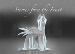 Size: 2000x1428 | Tagged: safe, artist:severus, oc, oc only, oc:stormfront, pegasus, pony, explicit source, rain, solo, stories from the front, wet mane