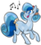 Size: 638x687 | Tagged: safe, artist:egophiliac, oc, oc only, oc:heart song, crystal pony, pony, music notes, simple background, solo, transparent background