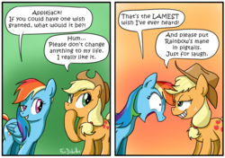 Size: 800x563 | Tagged: safe, artist:foudubulbe, applejack, rainbow dash, g4, comic, wish