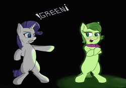 Size: 2500x1750 | Tagged: safe, rarity, g4, crossover, disgust (inside out), green, inside out, missing cutie mark, pixar, ponified
