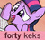 Size: 233x205 | Tagged: safe, artist:willdrawforfood1, edit, twilight sparkle, pony, unicorn, g4, book, cropped, female, forty keks, kek, laughing, mare, open mouth, pointing, reaction image, smiling, solo, tongue out