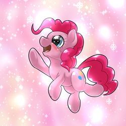 Size: 1000x1000 | Tagged: safe, artist:ushiro no kukan, pinkie pie, g4, blushing, female, solo