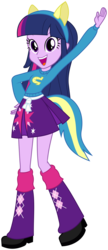 Size: 3000x6928 | Tagged: safe, artist:masem, twilight sparkle, human, equestria girls, g4, my little pony equestria girls, .svg available, absurd resolution, boots, canterlot high, clothes, fake tail, female, helping twilight win the crown, long hair, open mouth, pony ears, school spirit, shoes, simple background, skirt, solo, transparent background, vector, wondercolts