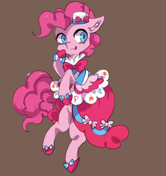 Size: 723x768 | Tagged: safe, artist:rt, pinkie pie, g4, clothes, dress, female, gala dress, pixiv, solo, tongue out