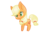 Size: 3508x2480 | Tagged: safe, artist:cutepencilcase, applejack, g4, female, hatless, high res, missing accessory, simple background, solo, transparent background