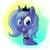 Size: 512x512 | Tagged: safe, artist:blackligerth, princess luna, alicorn, pony, g4, female, filly, grin, solo, woona