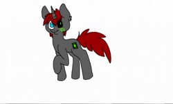 Size: 512x308 | Tagged: safe, artist:cheesewheel, oc, oc only, oc:techtop, solo, techpony, techtop