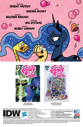 Size: 900x1384 | Tagged: safe, artist:brenda hickey, idw, discord, princess luna, friends forever #20, g4, my little pony: friends forever, spoiler:comic, luna is not amused, preview, the matrix