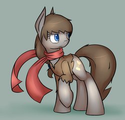 Size: 2574x2473 | Tagged: safe, artist:erthilo, oc, oc only, oc:marrow, fallout equestria, clothes, high res, scarf, solo