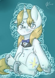 Size: 752x1063 | Tagged: safe, artist:fluffyrainbowkitty, prince blueblood, g4, male, solo, unshorn fetlocks