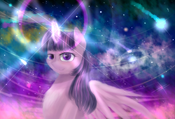 Size: 950x650 | Tagged: safe, artist:behappy8822, twilight sparkle, alicorn, pony, g4, female, magic, mare, solo, twilight sparkle (alicorn)