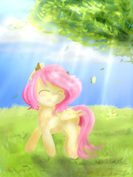 Size: 600x800 | Tagged: safe, artist:behappy8822, fluttershy, g4, female, solo, younger