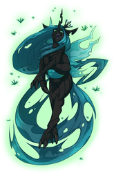 Size: 1268x1920 | Tagged: safe, artist:morkemime, queen chrysalis, changeling, changeling queen, g4, crown, female, jewelry, regalia, solo