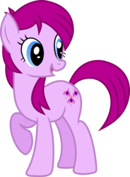 Size: 690x939 | Tagged: safe, artist:jaybugjimmies, fuchsia blush, earth pony, pony, g4, background human, cutie mark, equestria girls ponified, ponified, simple background, solo, transparent background, vector
