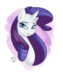 Size: 1280x1536 | Tagged: safe, artist:ponut_joe, rarity, pony, unicorn, g4, female, looking at you, mare, portrait, smiling, solo