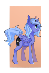 Size: 2013x2979 | Tagged: safe, artist:tomat-in-cup, princess luna, alicorn, pony, g4, female, high res, jewelry, mare, s1 luna, simple background, smiling, solo, tiara, transparent background