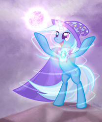 Size: 1000x1200 | Tagged: safe, artist:dirdash, trixie, pony, unicorn, g4, bipedal, digital art, fanart, female, lighting, magic, mare, solo, standing, vector