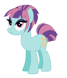 Size: 346x398 | Tagged: safe, artist:goatpaste, sunny flare, pony, equestria girls, g4, my little pony equestria girls: friendship games, equestria girls ponified, ponified