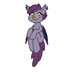 Size: 800x800 | Tagged: artist needed, safe, oc, oc only, oc:night stitch, bat pony, pony, animated, blinking, cute, female, flapping, flying, incorrect leg anatomy, looking at you, simple background, smiling, solo, transparent background