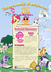 Size: 3780x5315 | Tagged: safe, apple bloom, applejack, derpy hooves, fluttershy, pinkie pie, rainbow dash, rarity, scootaloo, spike, sweetie belle, twilight sparkle, duck, pegasus, pony, g4, book, cutie mark crusaders, dashoof, female, letter, mare, polish, poster