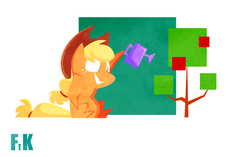 Size: 1979x1239 | Tagged: safe, artist:fluttershythekind, applejack, g4, female, solo