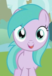 Size: 346x498 | Tagged: safe, screencap, aura (g4), earth pony, pony, g4, filly, smiling, stare, tongue out