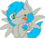 Size: 734x622 | Tagged: safe, artist:laptopbrony, oc, oc only, oc:darcy sinclair, bow, cute, looking at you, simple background, solo, spread wings, tongue out, transparent background, vector, wink