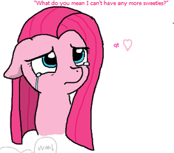Size: 312x275 | Tagged: safe, artist:lockheart, pinkie pie, g4, crying, female, flockmod, heart, male, pinkamena diane pie, pinkie cry, simple background, solo, white background