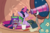 Size: 1376x918 | Tagged: safe, artist:dsana, idw, fili-second, humdrum, mistress marevelous, radiance, saddle rager, spike, twilight sparkle, zapp, dragon, pony, unicorn, g4, book, comic book, duo, eating, friendshipping, golden oaks library, humdrum costume, ice cream, levitation, looking at you, magic, masked matter-horn costume, power ponies, quill, reading, scroll, spoon, telekinesis, telescope, unicorn twilight