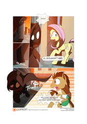 Size: 3541x5016 | Tagged: safe, artist:gashiboka, doctor whooves, fluttershy, time turner, earth pony, pony, comic:recall the time of no return, g4, comic, male, patreon, patreon logo, stallion