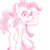 Size: 1024x1024 | Tagged: safe, artist:zokoira, pinkie pie, g4, businessmare, female, glasses, monochrome, necktie, solo