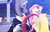 Size: 2564x1664 | Tagged: safe, artist:morgwaine, discord, fluttershy, fanfic:bride of discord, g4, beautiful, bowtie, clothes, dancing, date, date night, dress, eyes closed, female, male, night, rose, ship:discoshy, shipping, straight, suit, tuxedo