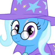 Size: 180x180 | Tagged: safe, artist:gladosthepotatopony, trixie, pony, unicorn, g4, cropped, female, glasses, mare, solo