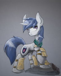Size: 1280x1602 | Tagged: safe, artist:blvckmagic, shining armor, g4, armor, male, raised hoof, simple background, solo